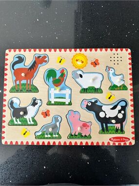 8 Piece Melissa & Doug Farm Animals Sound Puzzle